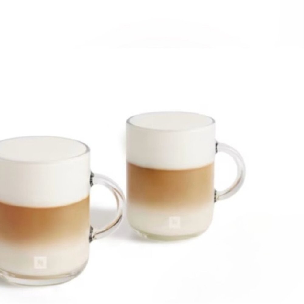 Set of 2 Nespresso Vertuo Glass Coffee Mugs – Small – 13.2 oz BNIB